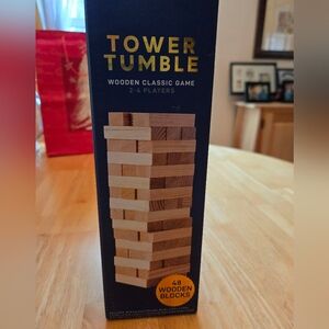 Wooden Classic Game - Tower Tumble- Natural Wood